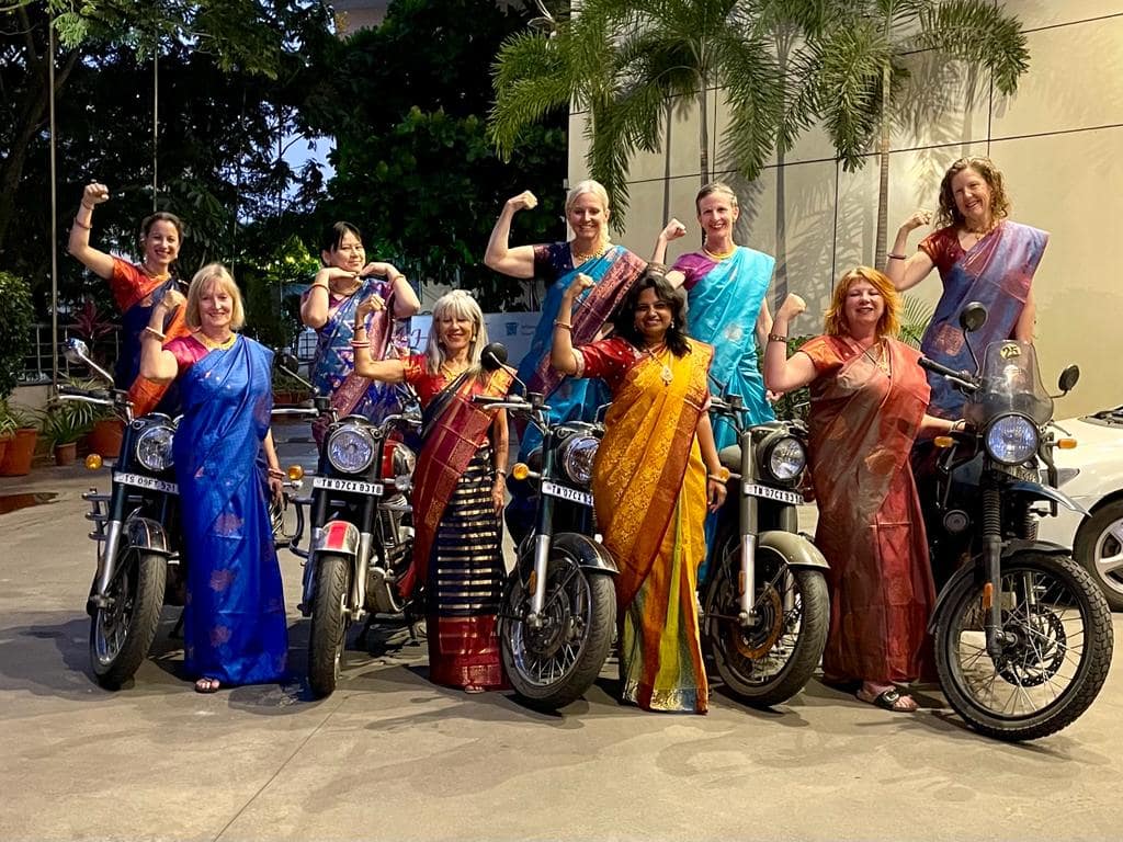 women motorcyclists in saree KALYANI POTEKAR