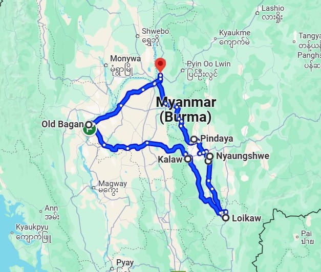 Myanmar map MOTORCYCLE WOMEN ROAD TRIP NEPAL